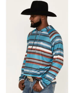 Rock & Roll Denim Men's Serape Stripe Print Hooded Sweatshirt -Montana Clothing Shop 2000376205 402 P2