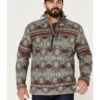 Powder River Outfitters Men's 1/2 Zip Southwestern Print Fleece Sweatshirt -Montana Clothing Shop 2000376231 022 P1