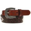 Hooey Men's Choctaw Roughy Tooled And Laced Belt