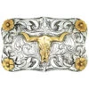 AndWest Steer Head & Classic Flowers Belt Buckle -Montana Clothing Shop 2000379922 000 P1