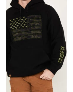 Hawx Men's Camo Flag Graphic Fleece Hooded Sweatshirt -Montana Clothing Shop 2000382957 001 P3