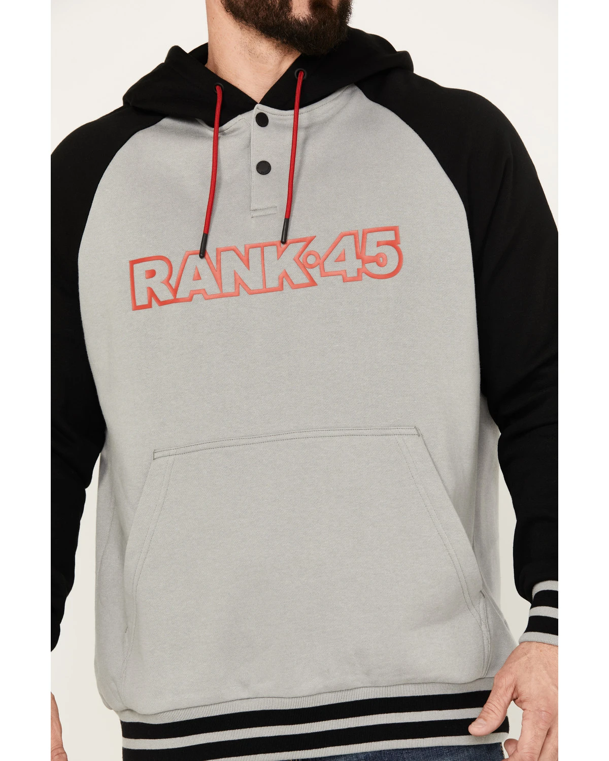 RANK 45 Men's Color Block Challenger Hooded Pullover 5 RANK 45 Men's Color Block Challenger Hooded Pullover - Image 3