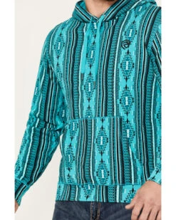 Rock & Roll Denim Men's Southwestern Print Hooded Sweatshirt -Montana Clothing Shop 2000385203 440 P3