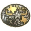 AndWest Men's Antique Gold & Silver The Long Star State Texas Belt Buckle