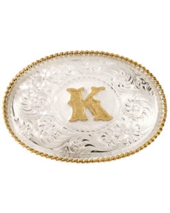 Montana Silversmiths Men's Initial "K" Buckle