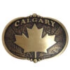 AndWest Vintage Bronze Calgary Maple Leaf Belt Buckle -Montana Clothing Shop 290A83 16 P1