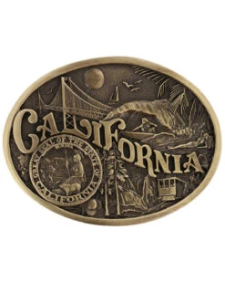 Montana Silversmiths Men's California State Heritage Attitude Belt Buckle