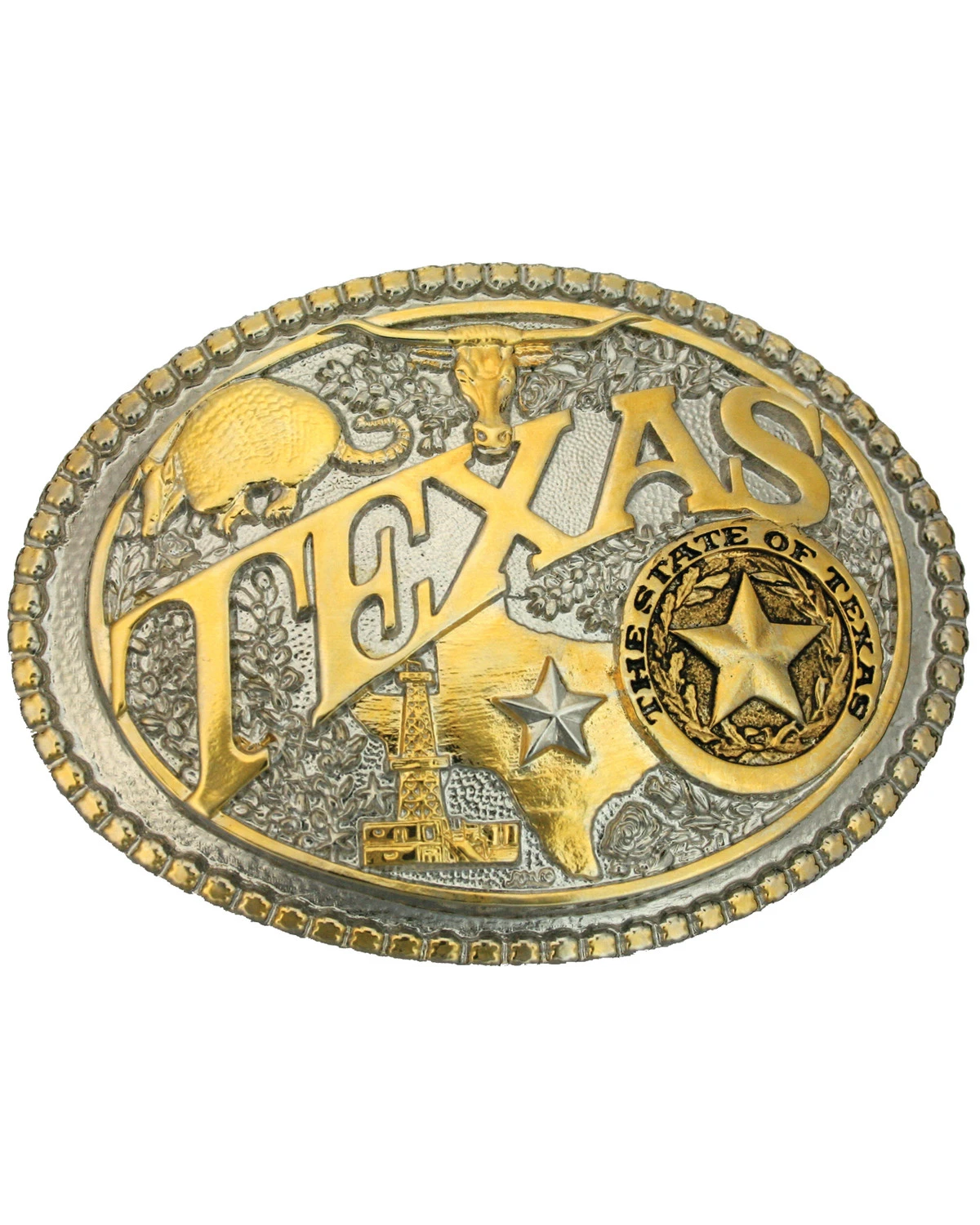 Montana Silversmiths Men's Two-Tone Texas State Heritage Attitude Belt Buckle 3 Montana Silversmiths Men's Two-Tone Texas State Heritage Attitude Belt Buckle