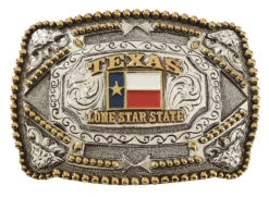 Cody James Red White And Blue Square Texas Belt Buckle