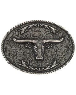 Cody James Men's Etched Longhorn Buckle
